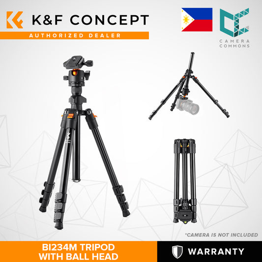 K&F Concept BI234M Tripod with Ball Head Lightweight Magnesium Travel Vlog KF09.101