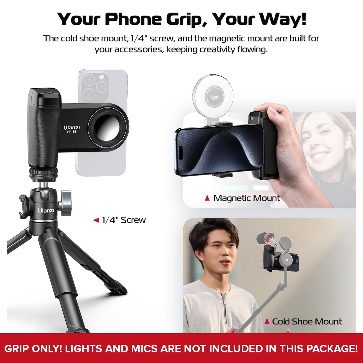 Ulanzi MA35 MagSafe Bluetooth Smartphone Camera Shutter and Grip Magnetic Portable M032GBB1