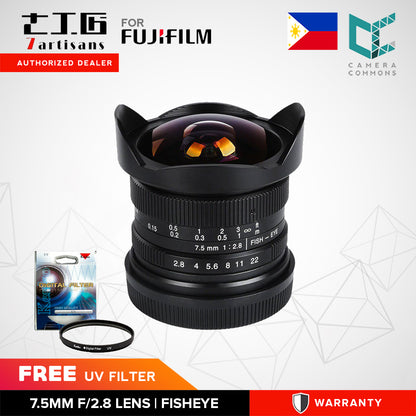 7artisans 7.5mm f/2.8 Fisheye Lens for Fujifilm X Mount Camera