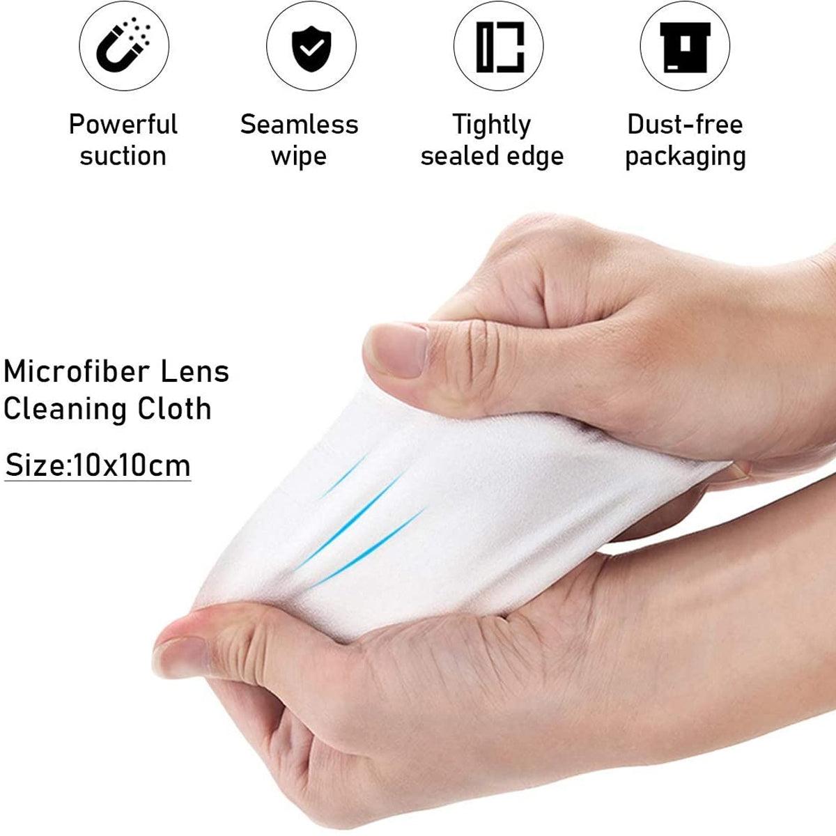VSGO V-CL01-E Microfiber Cleaning Cloths 20pcs for Camera Lens Glasses Eyeglasses Cell Phone