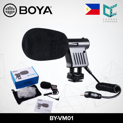 BOYA BY-VM01 Directional Video Condenser Microphone for Canon Nikon DSLR Camcorder