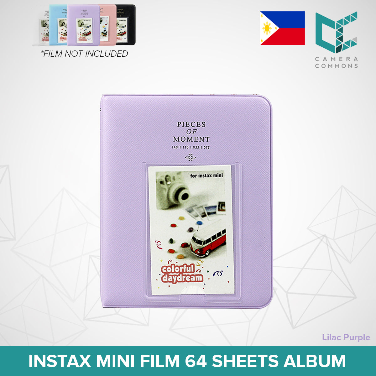 Photo Album Pieces of Moment/Memories 64 Pockets Slots Plain Color for Fujifilm Instax Mini Film