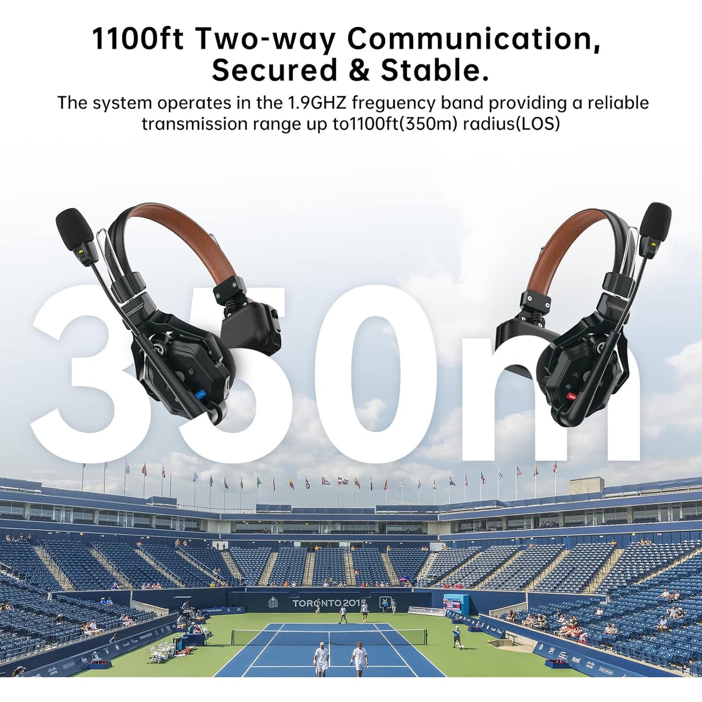 Hollyland Solidcom C1 Pro 4S 6S Full Duplex ENC Wireless Audio Intercom System with 4,6,8 Headsets