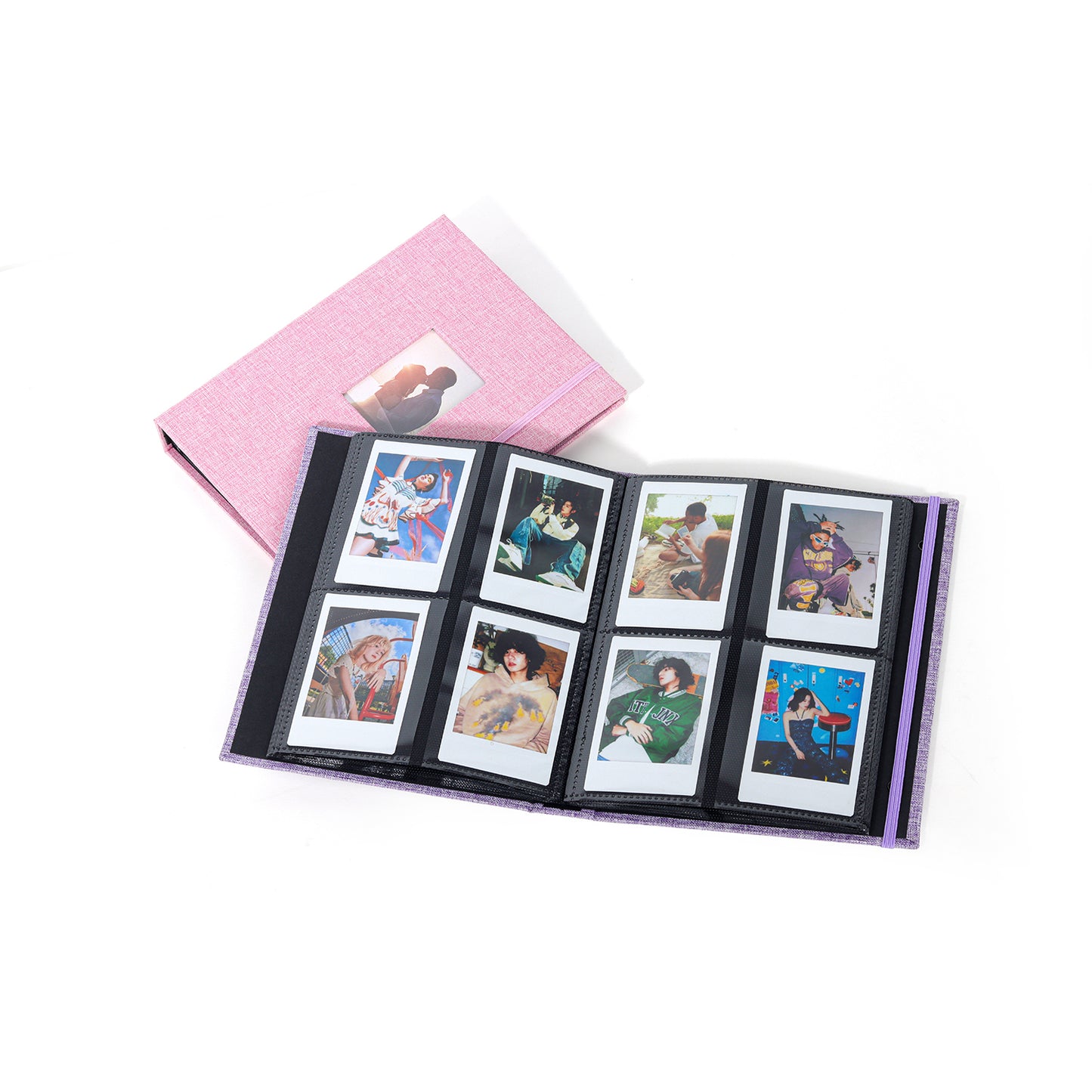 Photo Album 208 Sheets Pockets Slots Plain Cotton Linen for Fujifilm Instax Instant Mini Films