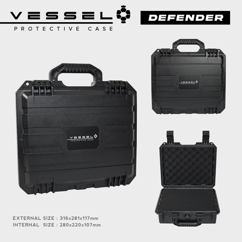 VESSEL DEFENDER VS2822 Portable Hard Case for Photography Equipment Tactical Instruments Tool Box and other devices