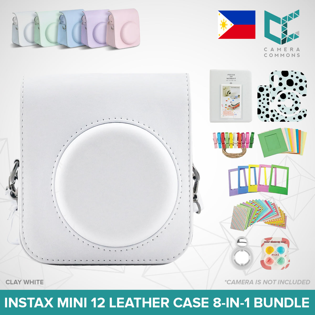 Leather Case Flannel Case Bag Cover Plain Colors for Fujifilm Instax Mini 11 Mini 12 Instant Film Camera PU Leather