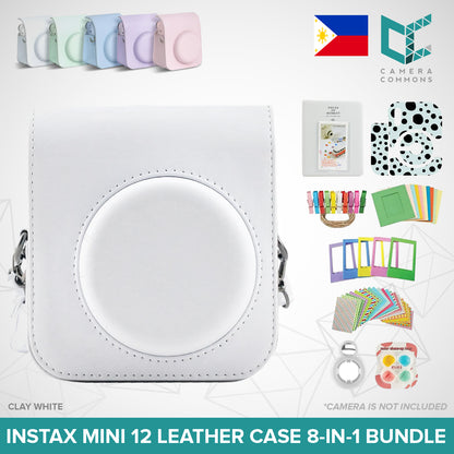 Leather Case Flannel Case Bag Cover Plain Colors for Fujifilm Instax Mini 11 Mini 12 Instant Film Camera PU Leather