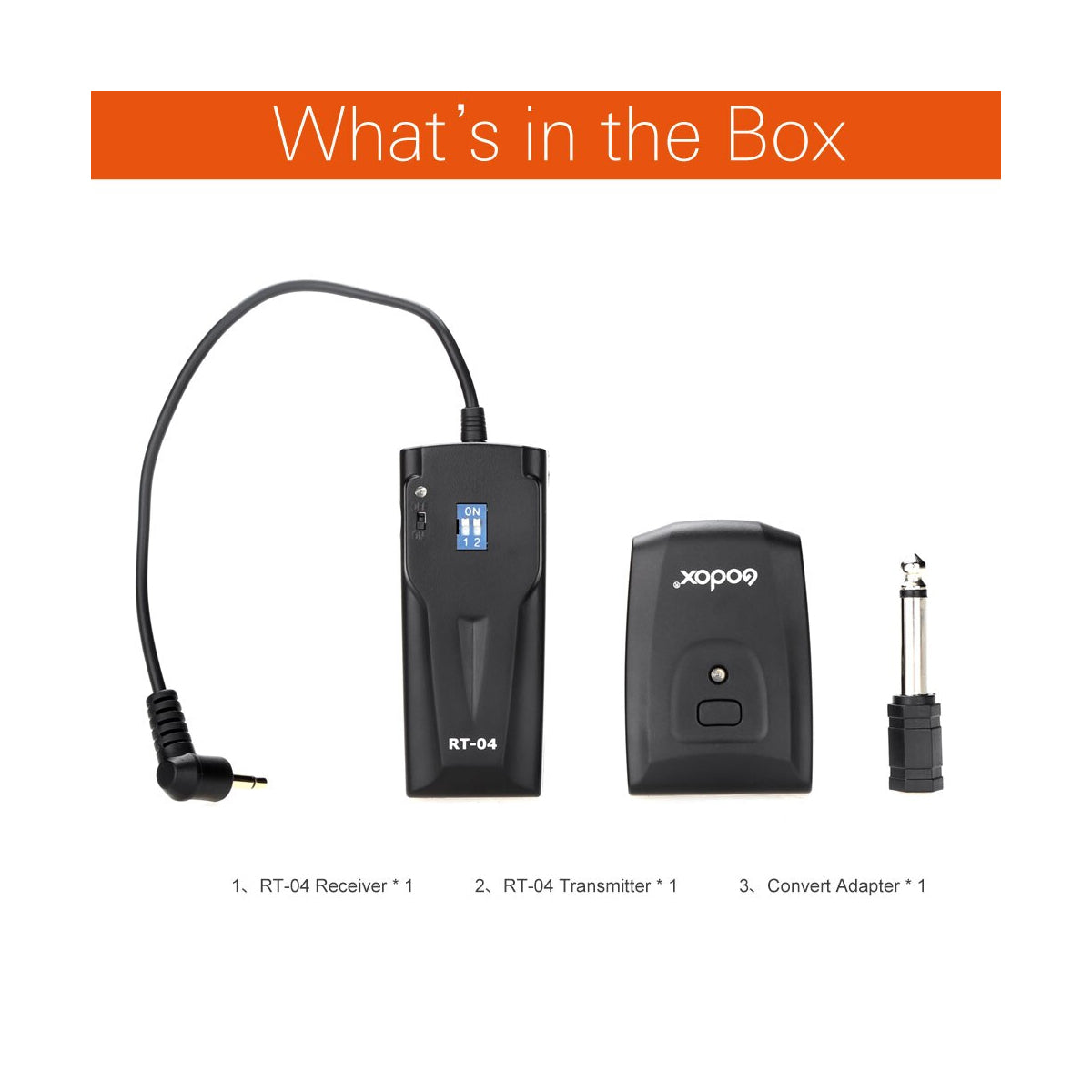 Godox RT-04 4 Chanels Wireless Remote Trigger 1/200 sec Shutter Release for Camera Flashlight