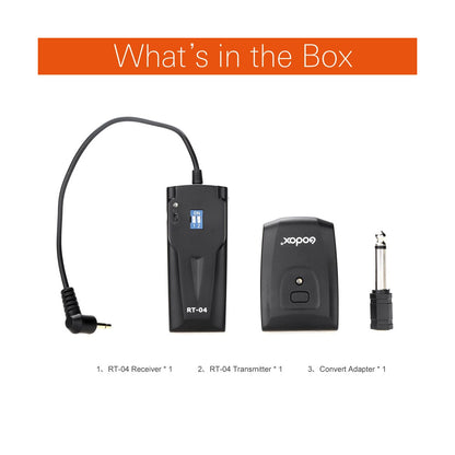 Godox RT-04 4 Chanels Wireless Remote Trigger 1/200 sec Shutter Release for Camera Flashlight