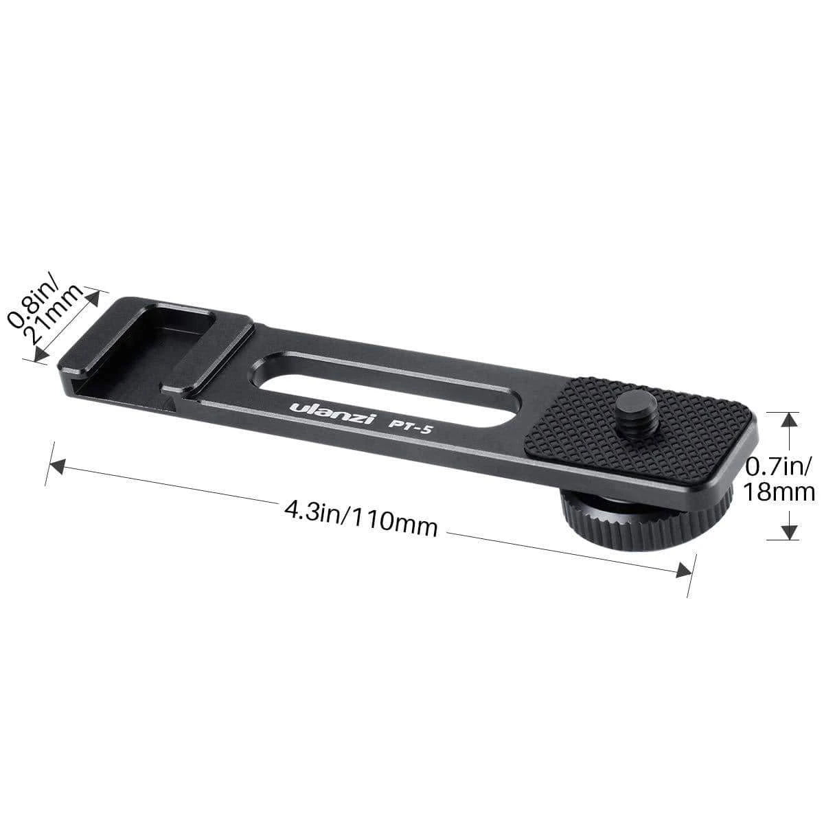 Ulanzi PT-5 Vlog Microphone Mount Adapter Extend Port for Sony A6400 A6500 A6300 with Cold Shoe PT5