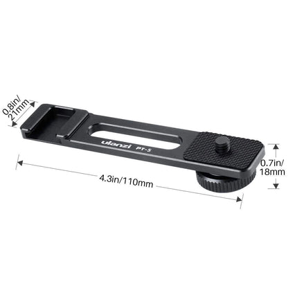 Ulanzi PT-5 Vlog Microphone Mount Adapter Extend Port for Sony A6400 A6500 A6300 with Cold Shoe PT5