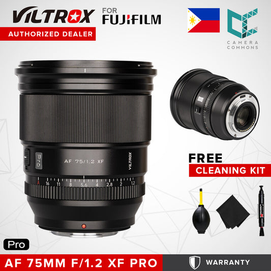 CLEARANCE Viltrox 75mm f/1.2 AF Pro Lens for Fujifilm X-Mount Mirrorless Cameras Ultra-Wide APSC