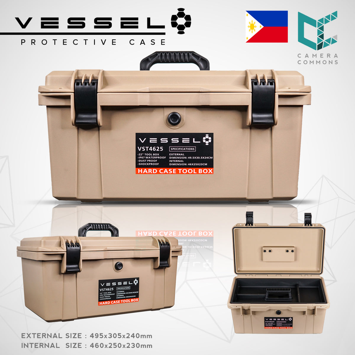 VESSEL VST3617 VST4020 VST4625 Hard Case Tool Box For Hardware Tools and Equipment
