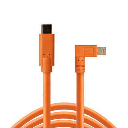 STUDIOMATE USB Type C to Mini 5 Pin Right Angle Orange Cable Connector 5 meters 5m