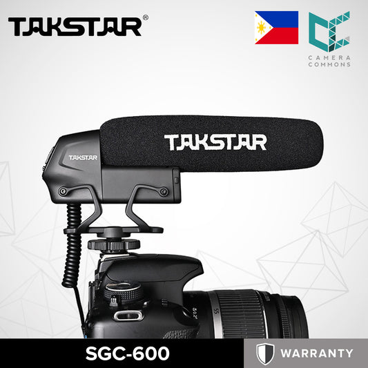 Takstar SGC-600 On-Camera Condenser Interview Microphone Mic 3-Level Gain Control SGC 600