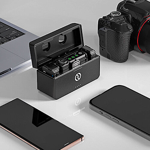 Hollyland Lark Max DUO 2-Person Wireless Microphone System (2.4 GHz, Black) Professional Audio Equipment