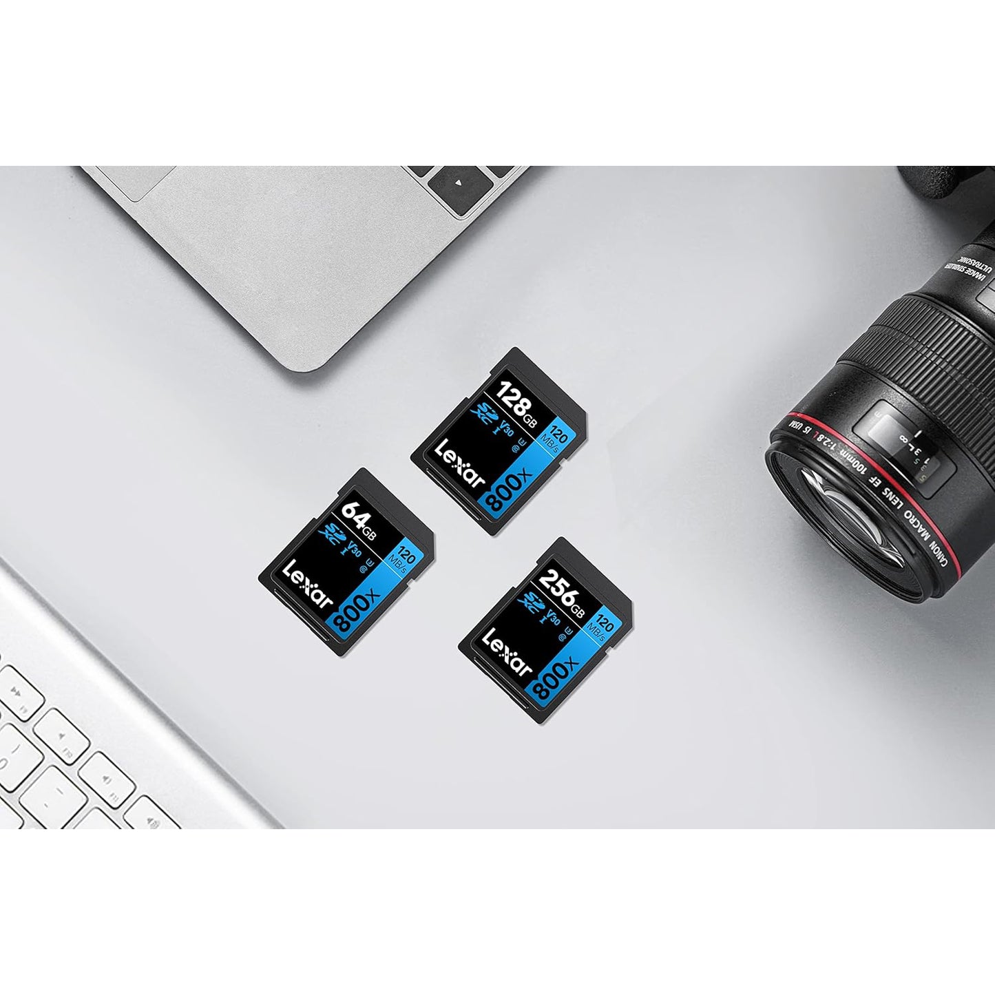 Lexar High-Performance 800x UHS-I SDXC SD Memory Card Blue Series (32GB, 64GB, 128GB, 256GB)