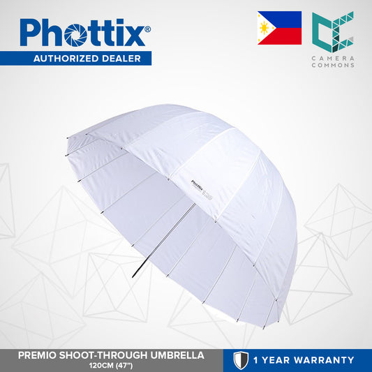 Phottix Premio Shoot Through Umbrella 120cm 47 Inches PH85383