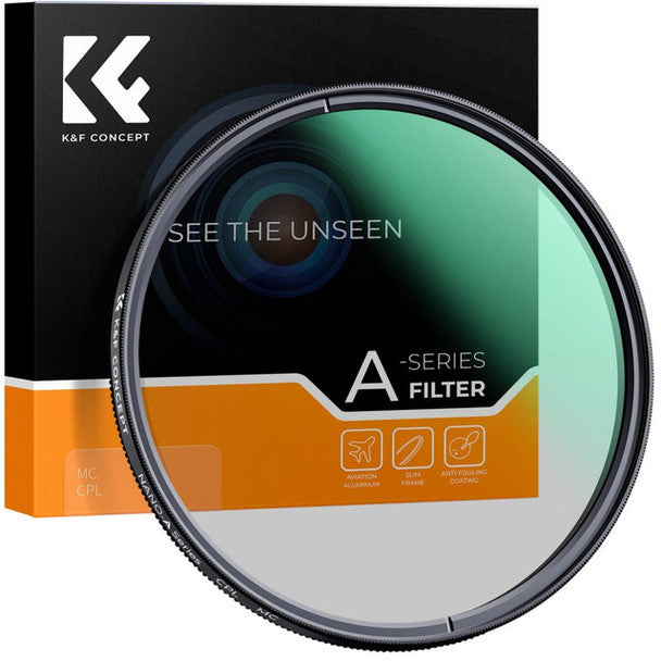 CLEARANCE K&F Concept MC CPL Filter Slim Green Multi Coated Optical Glass 37mm-82mm A Series