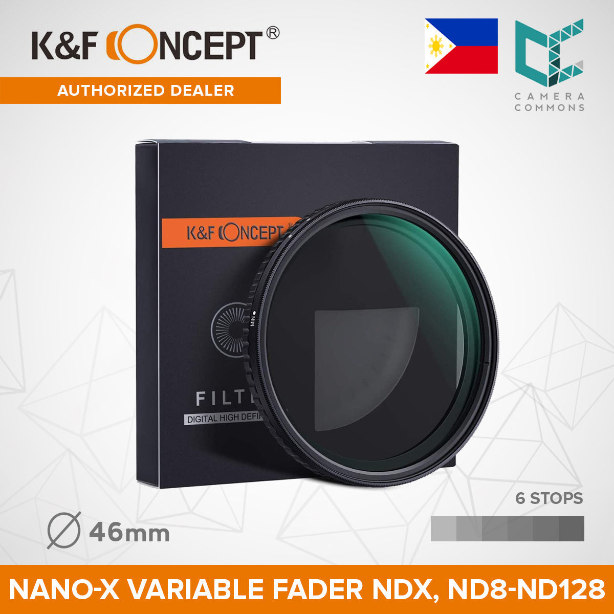 CLEARANCE K&F Concept ND8 to ND128 Variable Neutral Density Filter Slim Fader ND Filter Nanotec Ultra-Slim 37mm 40.5mm 43mm 46mm 52mm 55mm 58mm 62mm 67mm 72mm 77mm 82mm