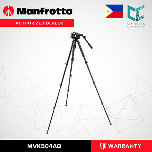 Manfrotto MVK504AQ 504HD Fluid Head & MVT535AQ Aluminum Video Tripod Kit