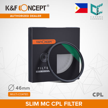 CLEARANCE K&F Concept MC CPL Filter Slim Green Multi Coated Optical Glass 37mm-82mm A Series