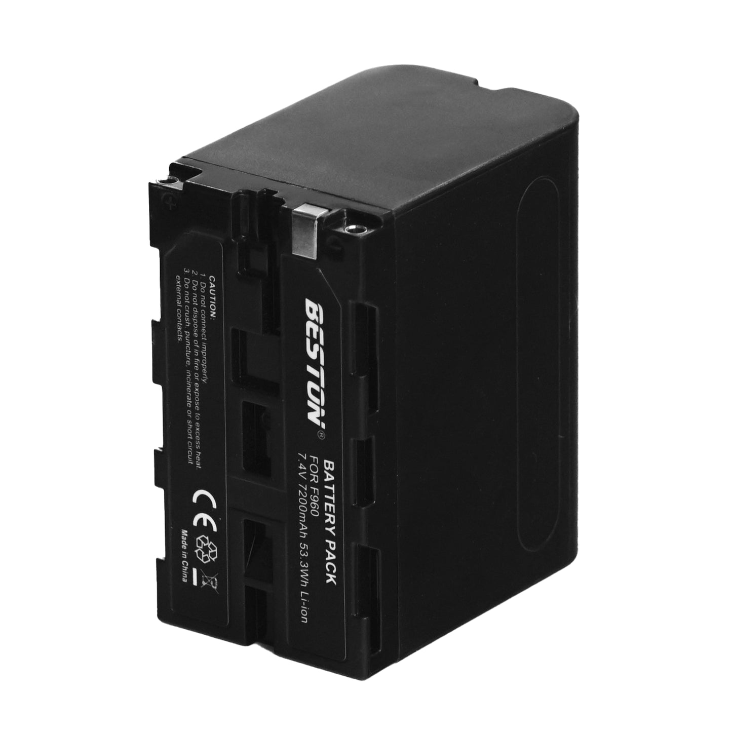 BESTON 2PCS 7.4V NP-F960 7200mAh 53.3Wh Li-ion Battery for Monitors, Outdoor lights and Other Devices NPF960 NP F960 F970