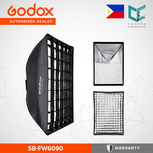 Godox SB-FW6090 FotoStudio Softbox Godox Speedlite Softbox 60x90 Rectangular Softbox Photography Light with Grid Bowens for Portrait Product Photography Studio Flash SB-FW 6090