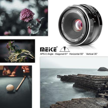 MEIKE 25mm f/1.8 Wide Angle Manual Lens for Fujifilm Mirrorless Camera X Mount
