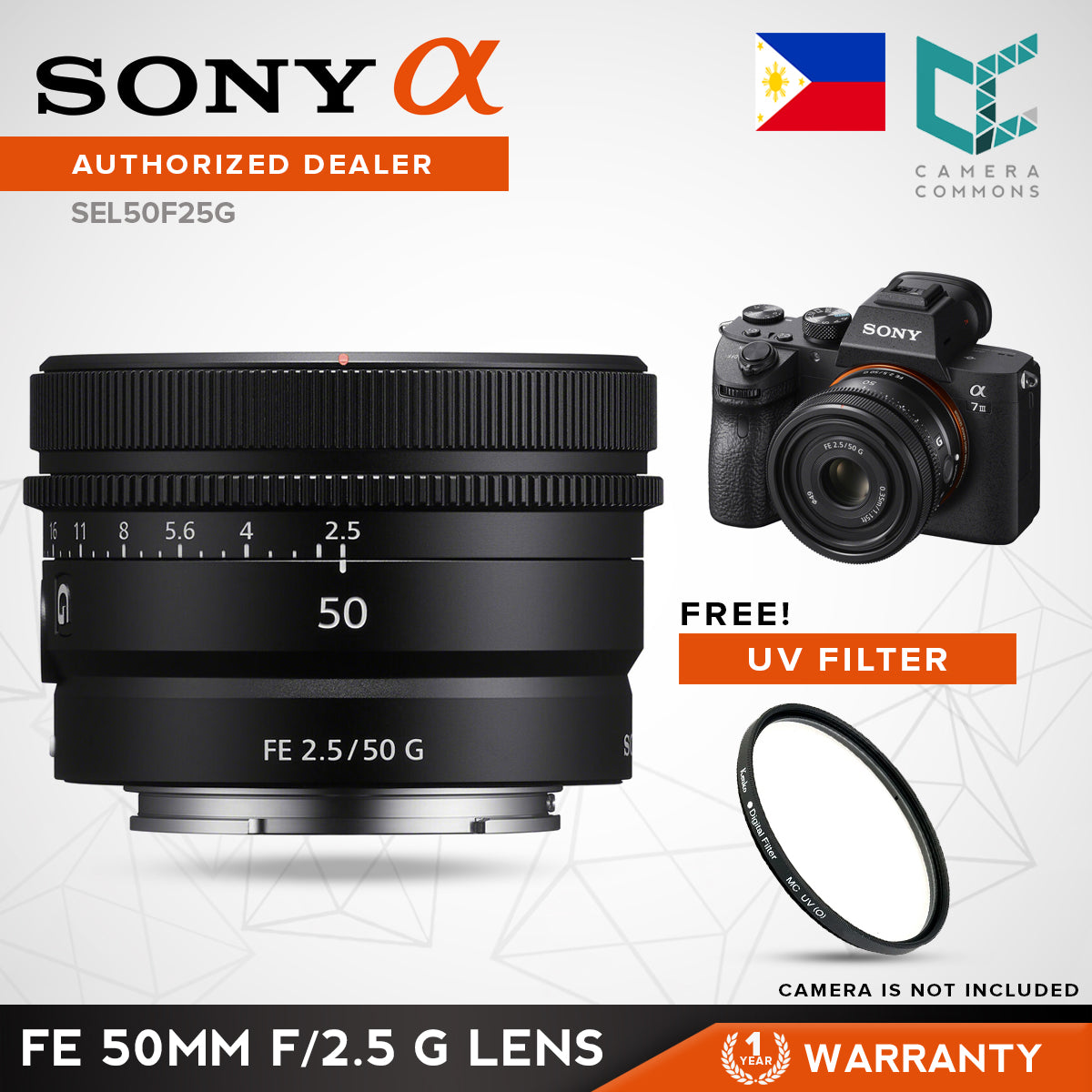 Sony SEL40F25G FE 40mm f/2.5 G Lens