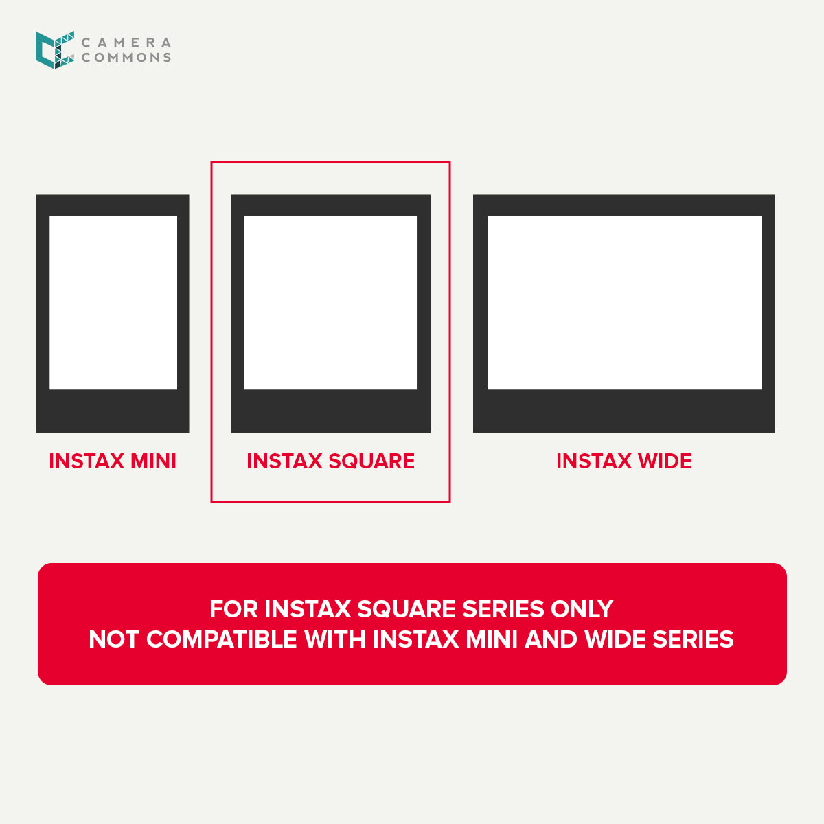 FUJIFILM Instax Square Glossy Instant Film Plain White 10 Sheets