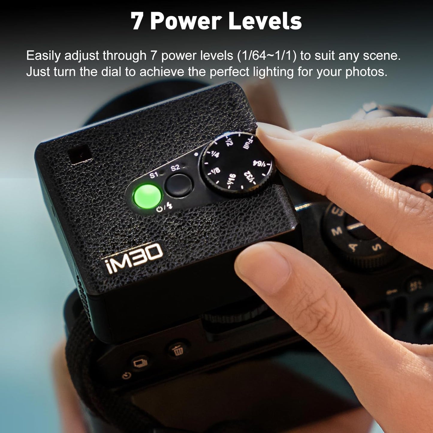 Godox iM20 iM22 iM30 Mini Manual Flash Shoe-Mounted Compact Portable Lightweight 6500K CCT