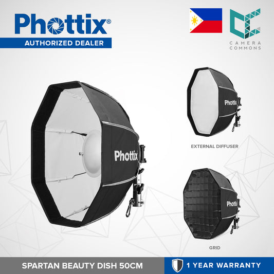 Phottix Spartan Beauty Dish Softbox 50cm 20 inches White PH82740