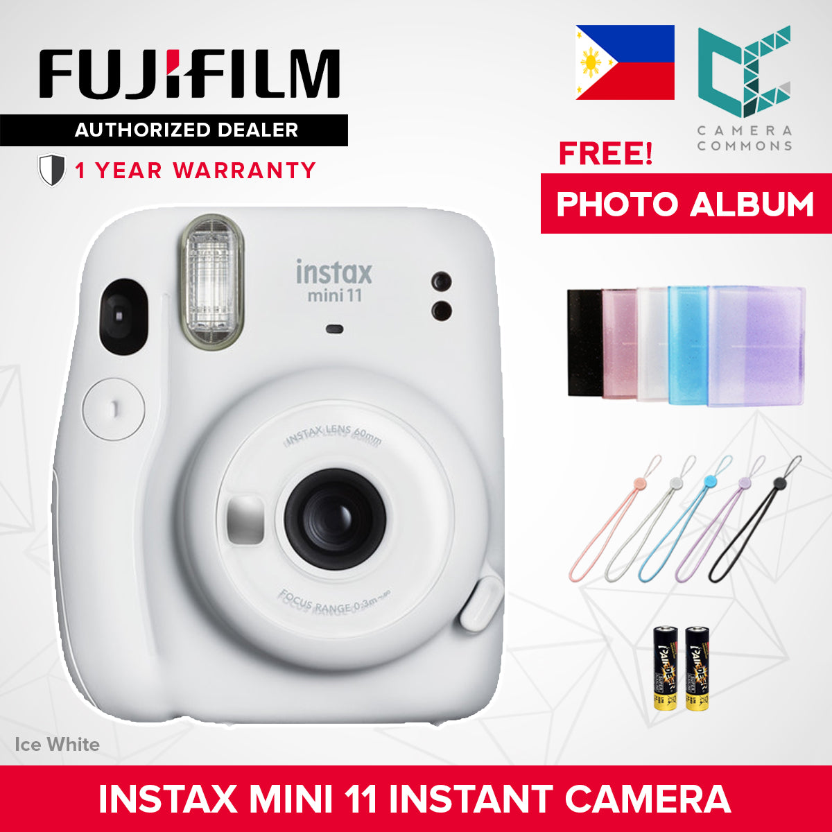 FUJIFILM Instax Mini 11 Mini 12 Instant Camera with AA Batteries OFFICIAL Fujifilm PH 1 Year Local Warranty
