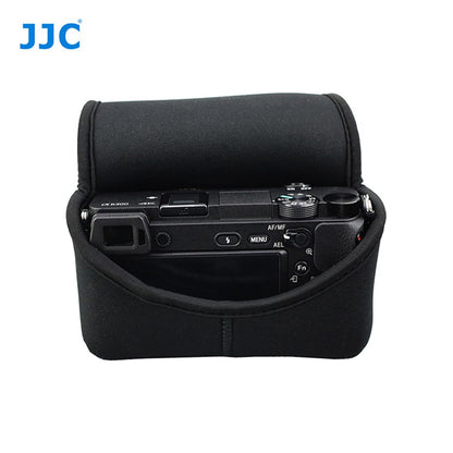 JJC OC-S2Bk Mirrorles Neoprene Camera Pouch For Compact Cameras A6500 A6000 A6300 Fujifilm Canon Olympus