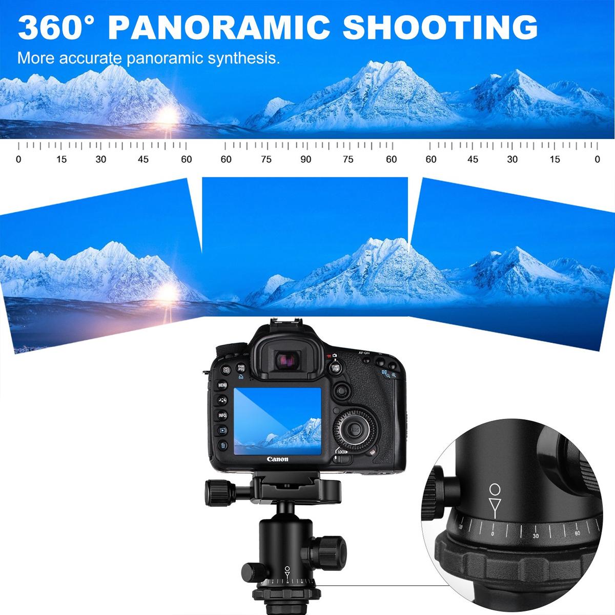 K&F Concept TM2324 II Foldable Lightweight Aluminum Tripod Travel Professional Photography Tripod for Mirrorless DSLR Cameras TM2324II - KF09.040