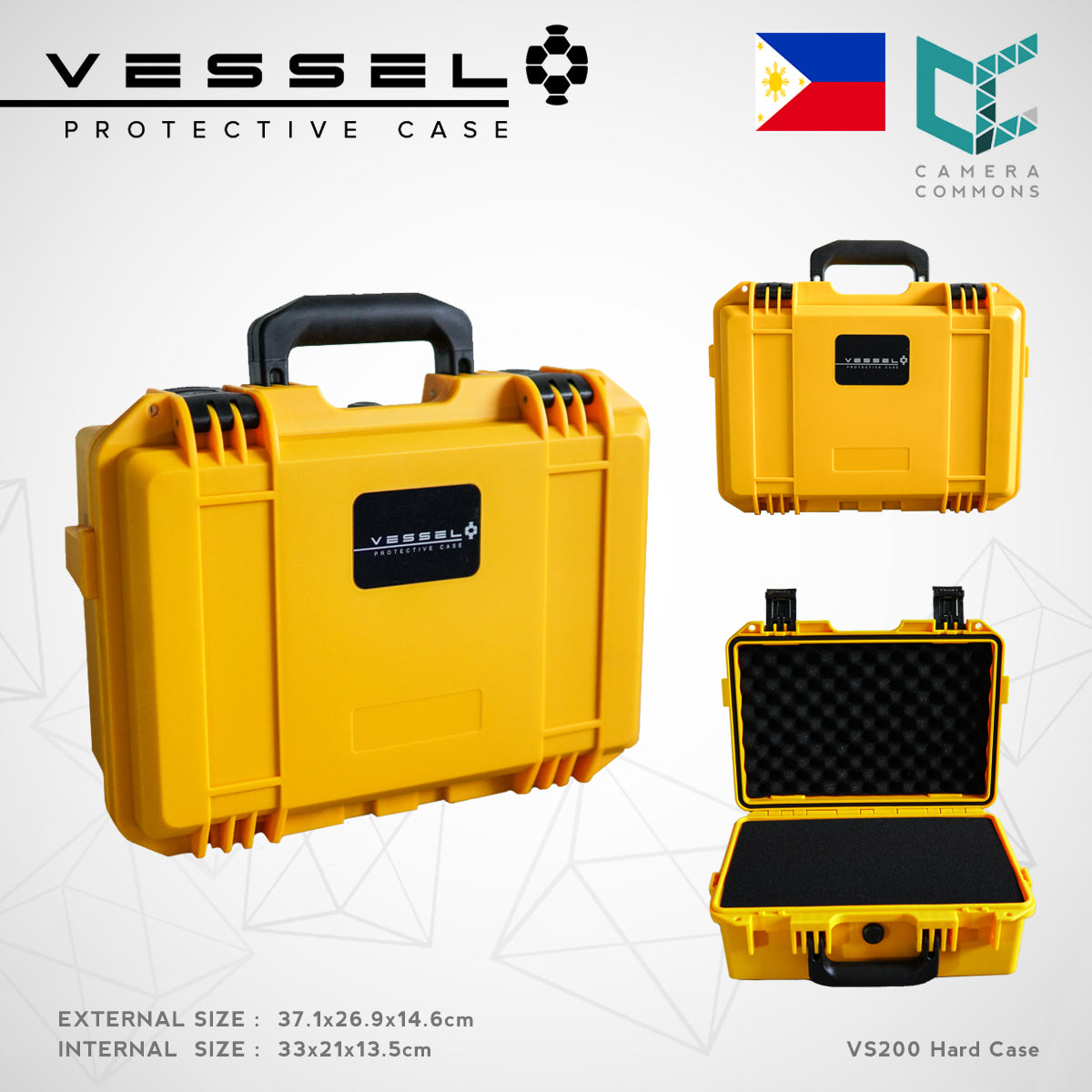 VESSEL VS200 Portable Hard Case for Photography, Equipment, Audio Instruments and other devices VS3321L