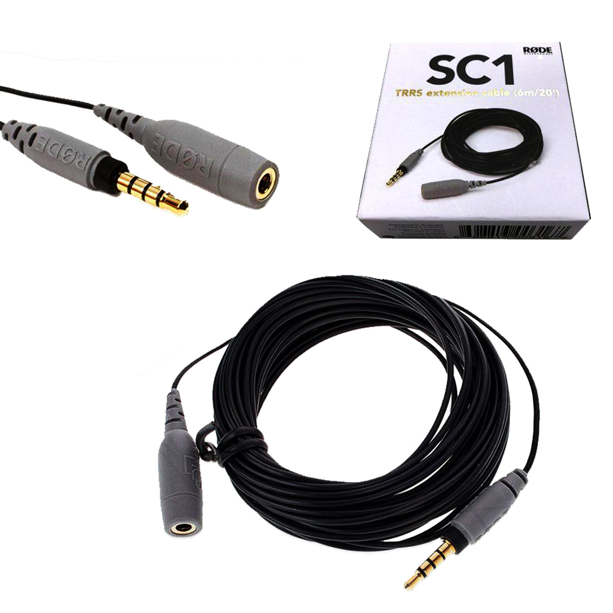 Rode SC1 TRRS Extension Cable For SmartLav Microphone Smartphones 20'