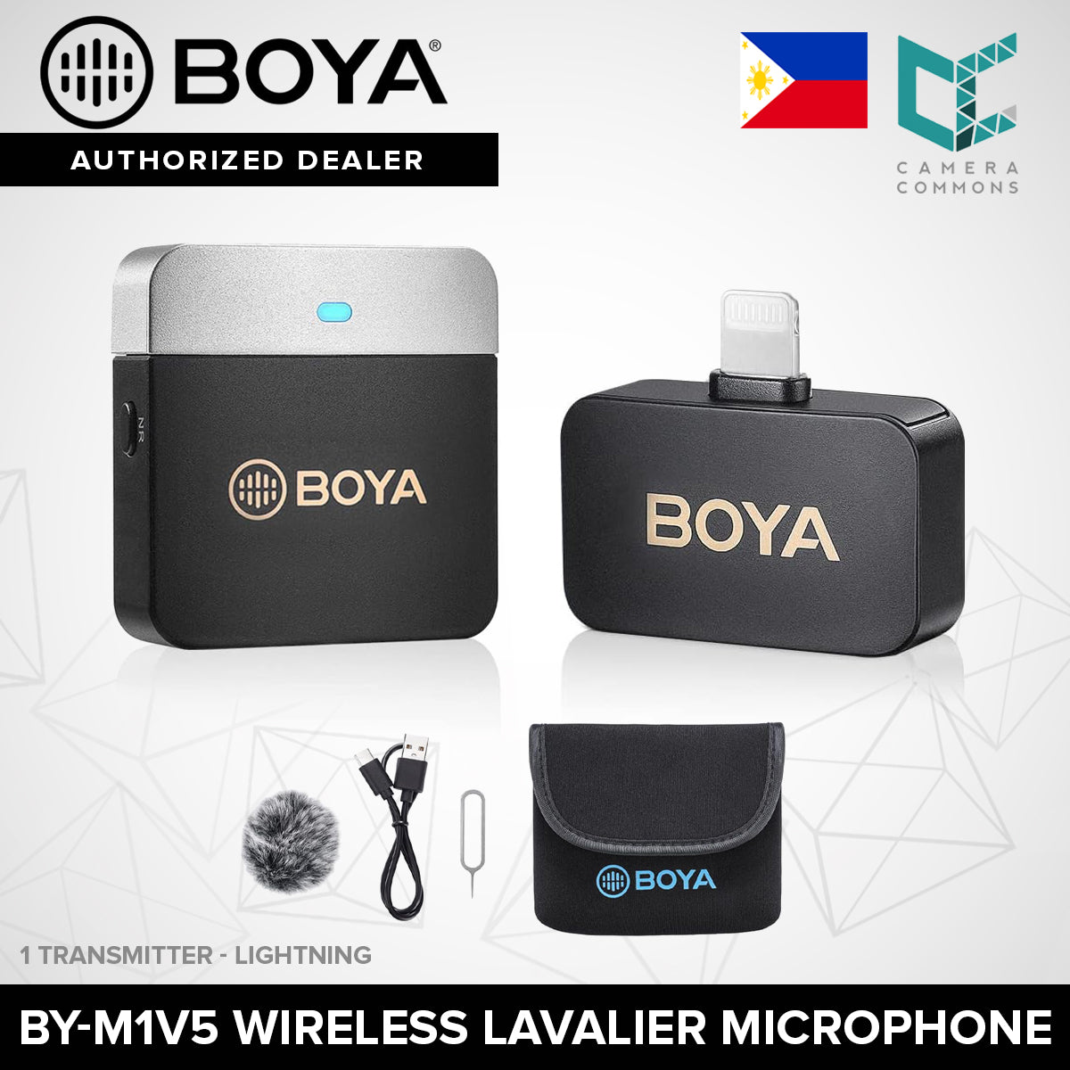 BOYA BY-M1V Wireless Lavalier Microphone System for Cameras and Smartphones BY-M1V1 BY-M1V3 BY-M1V5