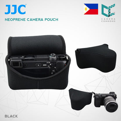 JJC OC-S2Bk Mirrorles Neoprene Camera Pouch For Compact Cameras A6500 A6000 A6300 Fujifilm Canon Olympus