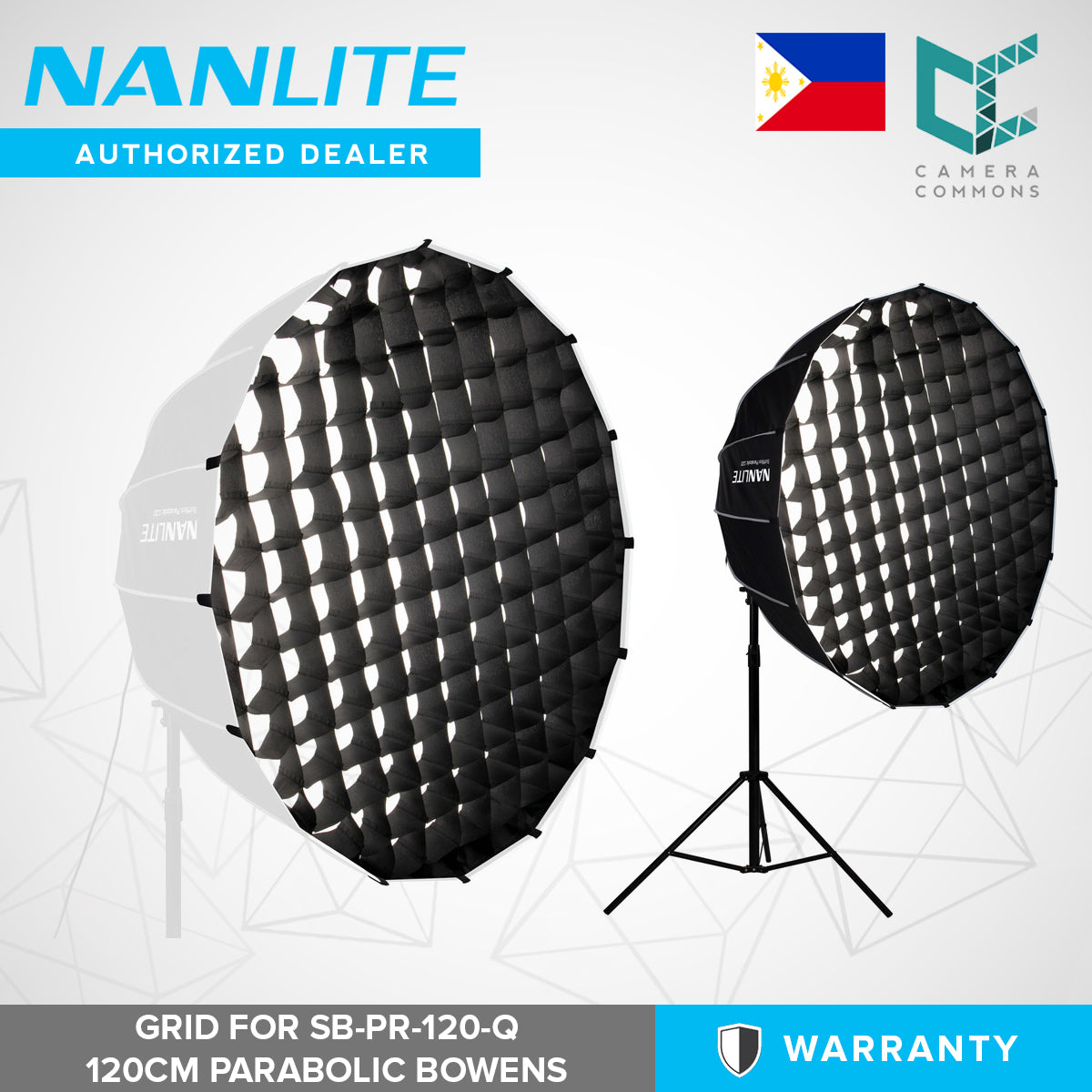 Nanlite Fabric Grid for Parabolic 120 Softbox Studio Light SB-PR-120-Q EC-PR120 GRID ONLY