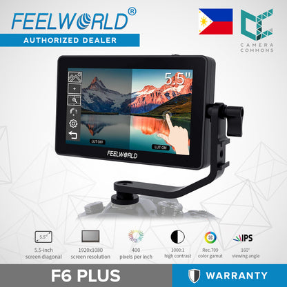 FEELWORLD F6 Plus 5.5" F6 Plus V2 6" Video Monitor 4K HDMI for Camera Studio Equipment
