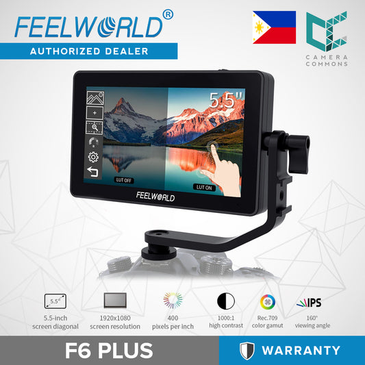 FEELWORLD F6 Plus 5.5" F6 Plus V2 6" Video Monitor 4K HDMI for Camera Studio Equipment