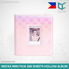 Photo Album 288 Sheets Pockets Slots Plain Colors Holographic Mermaid Diamond PU Leather for Fujifilm Instax Instant Mini Films