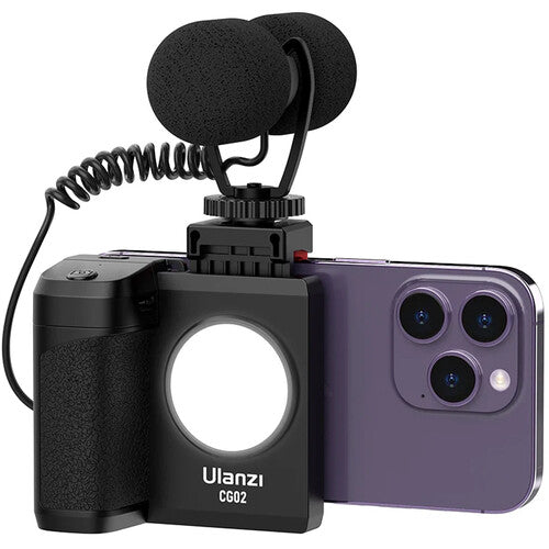 Ulanzi CG-02 Smartphone Camera Grip Holder with Fill Light and Top Cold Shoe CG02 3282