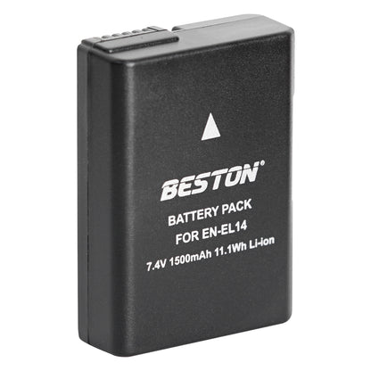Beston SET EN-EL14 Charger + 2PC Battery 1500mah ENEL14