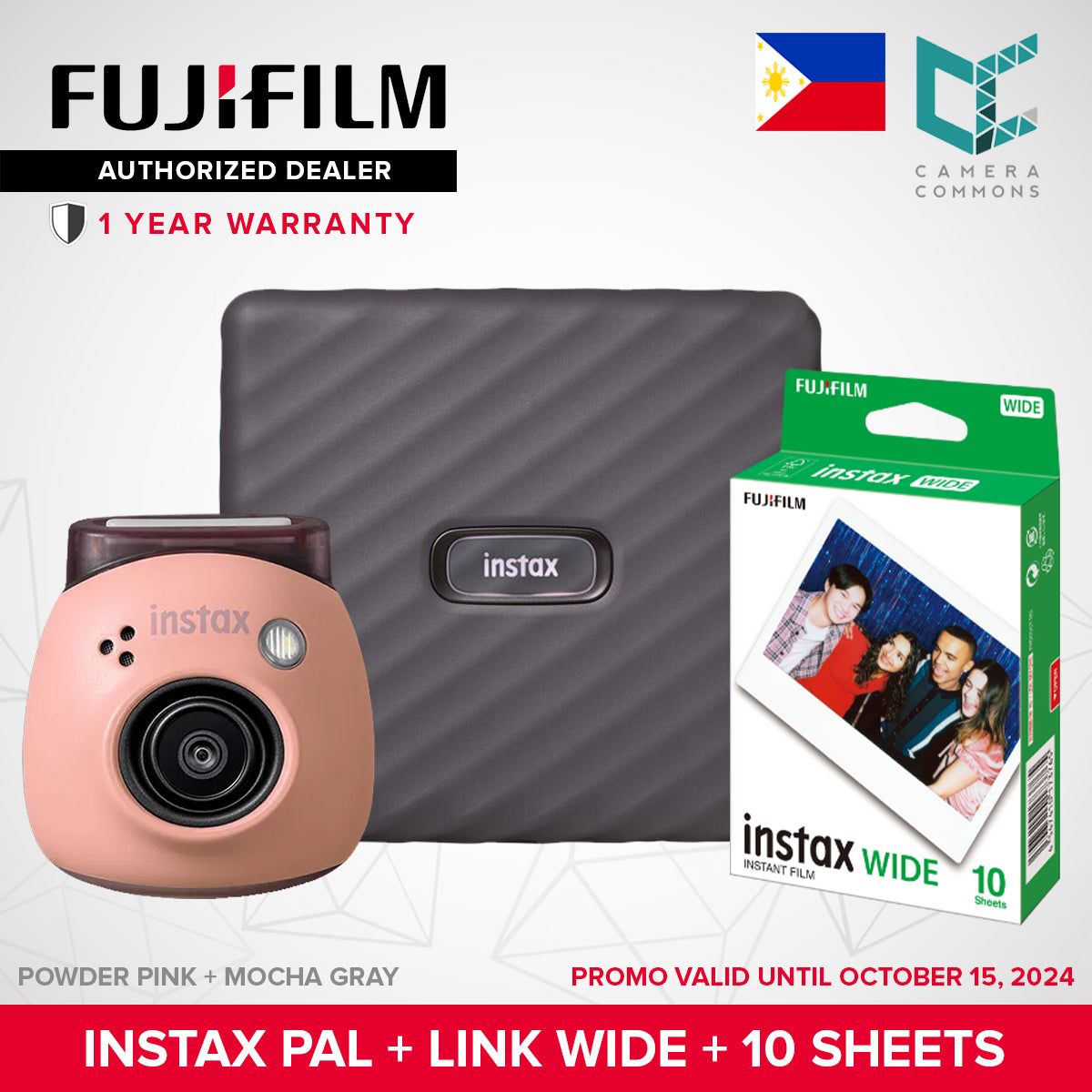 FUJIFILM Instax Pal Digital Camera Only with Detachable Ring Wide Angle Small Tiny Size Bluetooth to App