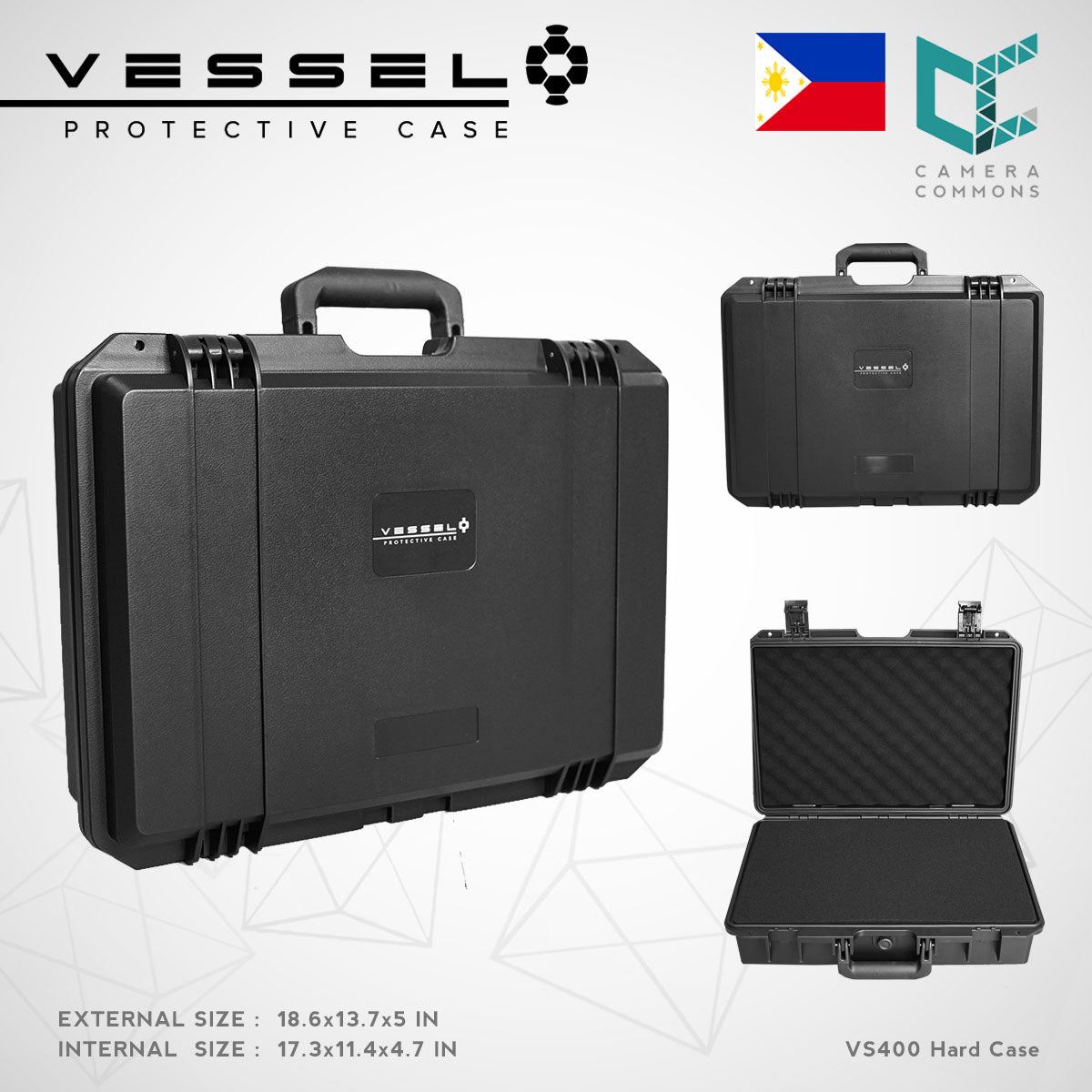 VESSEL VS400 Portable Hard Case for Photography, Equipment, Instruments, Medical Tools and Other Devices VS4429