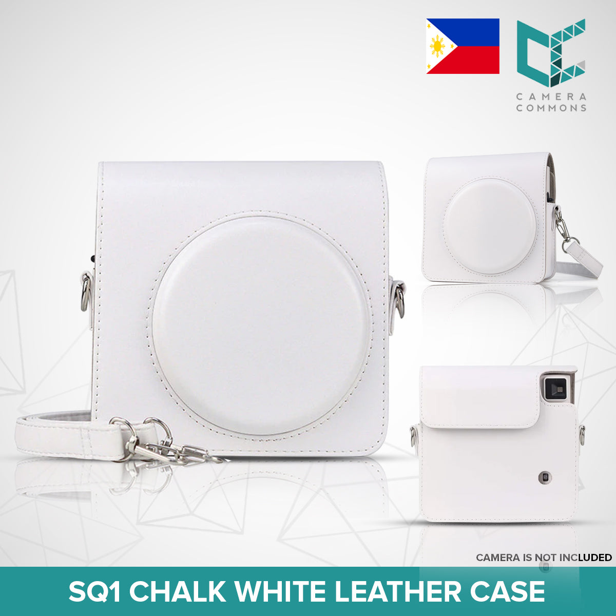 Leather Case Protection Shoulder Strap Plain Colors for Fujifilm Instax SQUARE SQ1 Camera