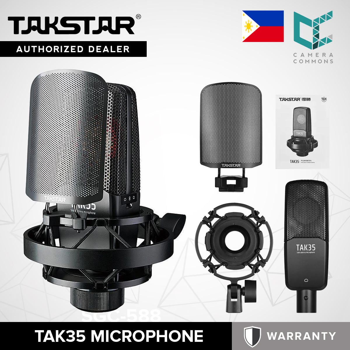 Takstar TAK35 Professional Recording Microphone Condenser Cardioid Mic G2G2